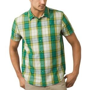 Prana Men’s Tamrack Plaid Button Up Shirt Size Large